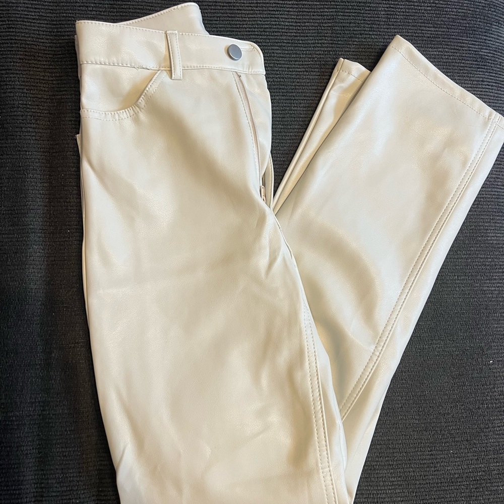 Dynamite Gisele Faux Leather Straight Leg Pant